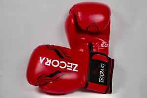 ZECORA Leather Boxing Gloves MuayThai Training Punching Bag Sparring, Kickboxing - Picture 1 of 15