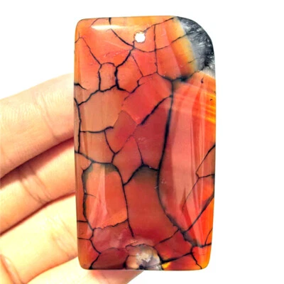 Collar de cuentas colgantes en forma de rectángulo de ágata línea de café natural hágalo usted mismo joyería Foto 1 de 2