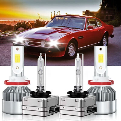 Para Aston Martin V8 Vantage 2006-2017 4x H11 D1S LED HID Faros Bombillas 6000K Foto 1 de 4