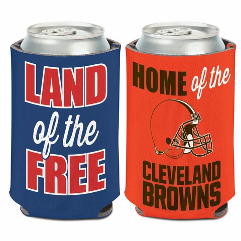 CLEVELAND BROWNS PATRIOTIC SOFT FOAM CAN BOTTLE COOZIE COOLER BLOWOUT PRICE! Cover