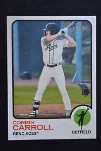 2022 Topps Heritage Minors Abatible Paralelo CORBIN CARROLL/25 - Imagen 1 de 2