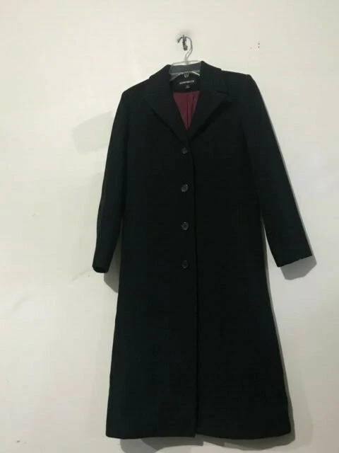 Donny Brook 100% Wool Size 2P Long Coat Jacket Black Women Modern Stylish - Image 1 of 4