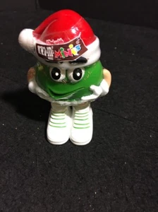 MARS CHRISTMAS M & M MINI CANDY DISPENSER GREEN 3 1/2" RARE WITH CANDY SEALED - Picture 1 of 3