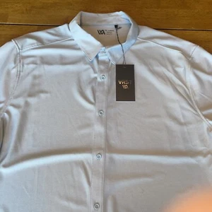 VRST Men’s Short Sleeve Button Down Shirt Sz 2XL Light Sky Heather - Picture 1 of 6