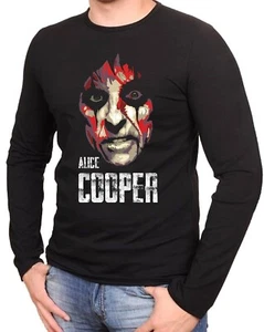 Alice Cooper Rock Music Logo Schwarze T-Shirt Langarmshirts  -1034 -LA - Bild 1 von 2