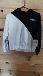 New With TagsJustice Hoodie Sweatshirt Black White J Sport Logo Graphic Size 10  - Picture 1 of 11