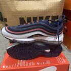 Nike Air Max 97 Usa Mens Sneakers 921826-405 Midnight Navy Track Red Us Sz 10