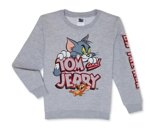 Tom & Jerry Boy's Embroidered Long Sleeve Graphic Print Sweatshirt Size XXL NEW - Picture 1 of 4