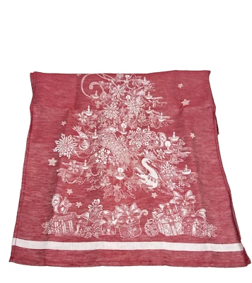 Williams Sonoma Twas The Night Before Christmas Jacquard Table Runner 18.5 x 108 - Image 1 of 4