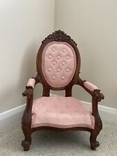 Pink and dark Oak Children’s Antique Chair used as a Photography Studio Prop