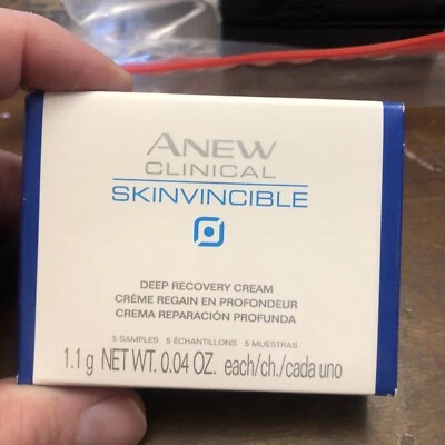 Avon Anew Clinical SKINVINCIBLE Deep Recovery Cream 5 Samples .04 oz/1.1g New - Image 1 of 2