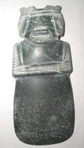 Beautiful Large Pre-Columbian Jade Axe God Pendant ~ Costa Rica C. 200 - 600 AD - Picture 1 of 3