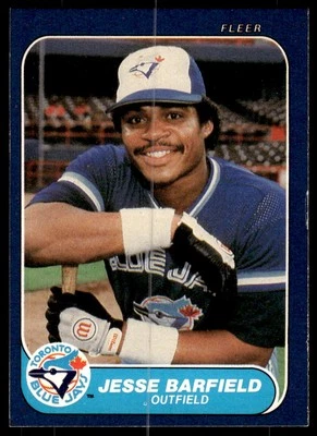 Jesse Barfield 1986 Fleer #52 Toronto Blue Jays - Image 1 of 2