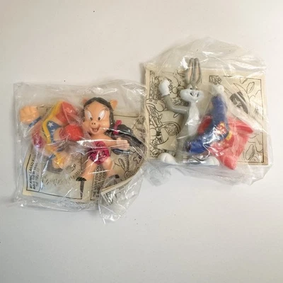 NEW Vintage 1991 McDonald's Super Looney Tunes Happy Meal Toys Bugs and Petunia - Image 1 of 4