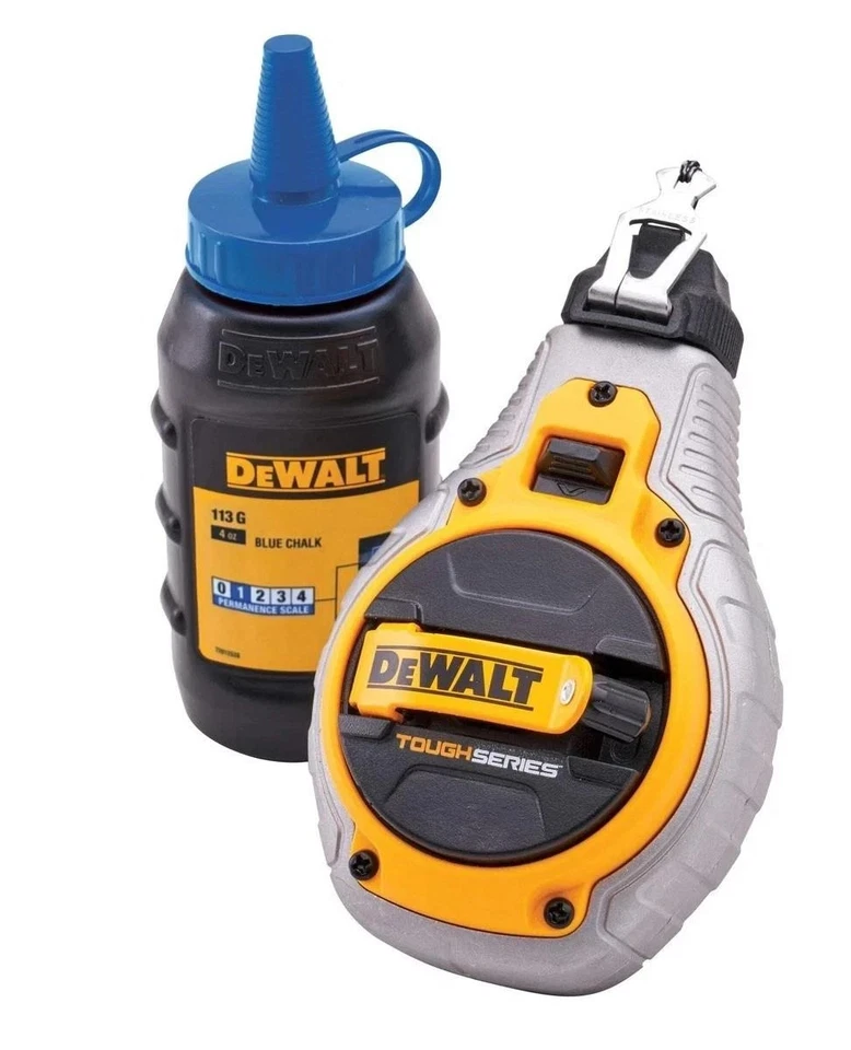 Dewalt Chalk Line Reel Set Kit & Blue Chalk 30m 100ft Set DWHT 48304-P - Image 1 of 1