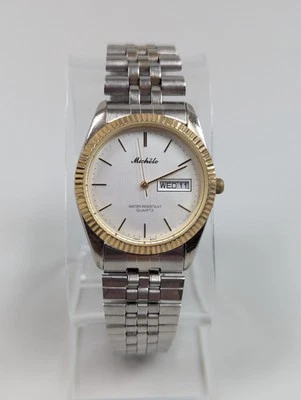 Reloj Michele Vintage Día Fecha Hombre Cuarzo 36mm Foto 1 de 4