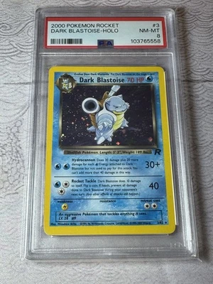 2000 POKEMON ROCKET #3 Dark BLASTOISE-HOLO PSA 8 — 第 1/2 张图片