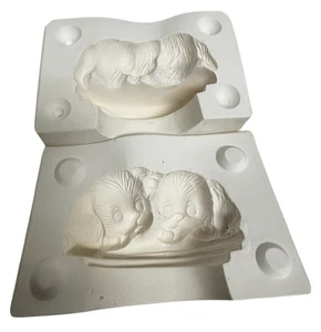 Vintage Monican Ceramic Slip Casting Mold Pet Box Dogs - Picture 1 of 7