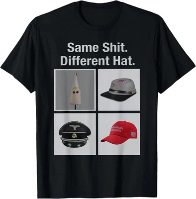 Same Sh*t Different Hat T-shirt, Unisex Tee - Image 1 of 4