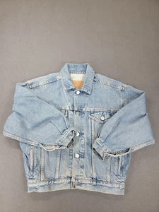 Vintage GAP Denim Jacket Mens Large Jean Trucker Coat Classic Distressed 90s - Picture 1 of 9