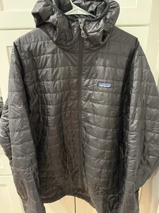 Patagonia Men’s Primaloft PURE Black Hoodie Size XXL 2XL Style84222 EUC - Picture 1 of 6