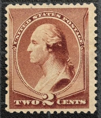 US Stamps - SC# 210 - MOGH - Large Banknote - 2 Cent Washington - SCV = $45.00 - Image 1 of 2