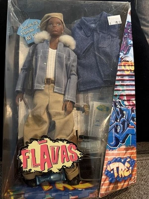 Vtg 2003 FLAVAS Hip-Hop TRE Doll Mattel Denim Outfit Accessories Decals New Box - Image 1 of 4