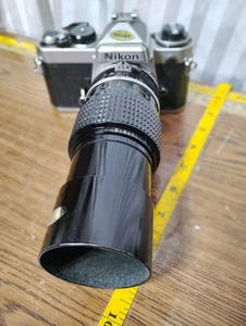 Classic Black Silver Nikon 35mm + Nikon Lens, Very Good, - Picture 1 of 4