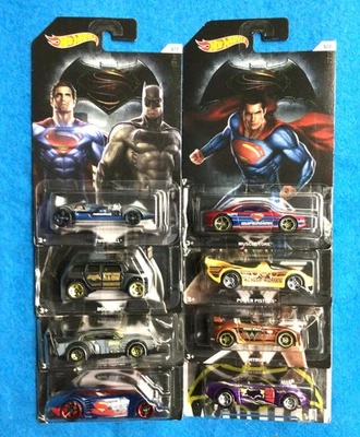 NUEVO Juego Completo de 8 Hot Wheels 2016 Batman v Superman Series con Chase Foto 1 de 4