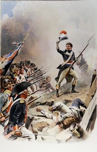 BATAILLE de WATTIGNIES: LE GÉNÉRAL CARNOT devant ses troupes -Planche 19e siècle - Imagen 1 de 2