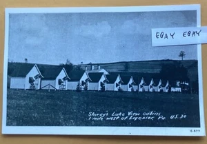 EARLY LIGONIER PA. SHIRLEY’S LAKE VIEW CABINS LINCOLN HIGHWAY RT.30 NEW POSTCARD - Picture 1 of 1