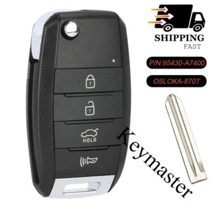 For 2014 2015 2016 Kia Forte Flip Remote Key Fob FCC- OSLOKA-870T 95430-A7400 - Picture 1 of 4