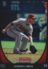 2011 Bowman Chrome Refractors Diamondbacks Baseball Card #86 Stephen Drew