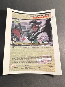 1993 Action Packed UNCUT UNFOLDED PROOF Ken Schrader #25 #20 - Picture 1 of 2