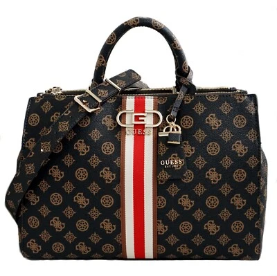 Guess Tasche Handtasche Henkeltasche Nelka Status Satchel Mocha Logo Neu - Bild 1 von 4