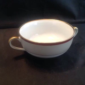 Fitz&Floyd Deauville Burgund Fine China Schüssel/Tasse mit zwei Henkeln - Bild 1 von 5