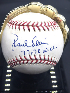 Paul Blair Signed Baseball COA 77-78 New York Yankees WSC PSA/DNA Auto