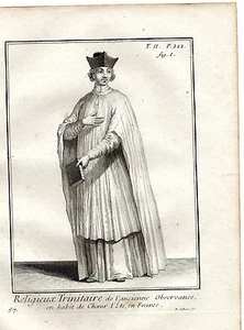 XVIIIe/ TRINITARIAN RELIGIOUS OF THE ANCIENT OBSERVANCE in choir habit, France - Picture 1 of 1