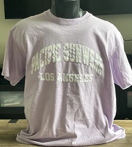 Pac-Sun Pacific Sunwear Los Angeles Spell Out T-Shirt Women’s size L Lt Purple - Picture 1 of 4