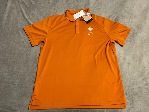 Nike Texas Longhorns Dri-Fit Polo Shirt Men’s XL DQ9287-802 Burnt Orange NWT Cover