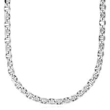 14K White Gold 5mm Anchor Mariner Chain Necklace 20"-24"