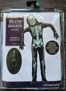 Glow in the Dark Skeleton Costume, Child Size M Medium 8-10 - Picture 1 of 2