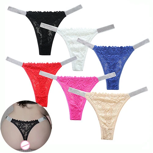 Women's Sexy Lace Low Waist Thongs Panties Intimate G-String Briefs Underwear!. - Image 1 of 4
