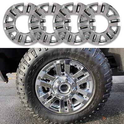 For 2017-2019 Ford F250 F350 XL XLT 18" Wheel Chrome Skin Covers Rim Trim Set 4 - Image 1 of 4