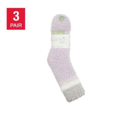 Lemon Women's 3-Pair Cozy Crew Ultra Soft Socks - Image 1 of 4