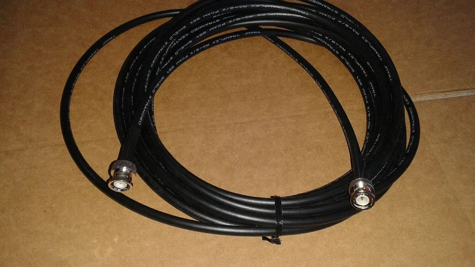 50 FT     RG-8X   CB  Ham Radio  BNC   Male   to  BNC  Male  50 ohm  coax cable  - Image 1 of 1