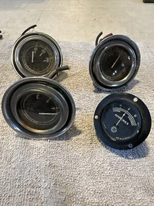 Vintage 1930s Chris Craft Wood Boat Temp And Gas Gauges - Picture 1 of 9