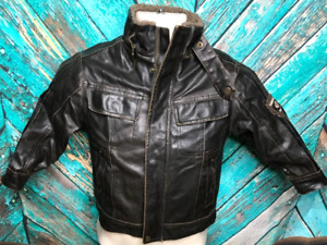 Hawke & Co. Adventure Legends Boy's Brown Leather Jacket Size 4T/4