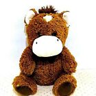 Kellytoy Horse Pony Plush Stuffed Animal Soft Toy Brown White With Bow 11 Inch