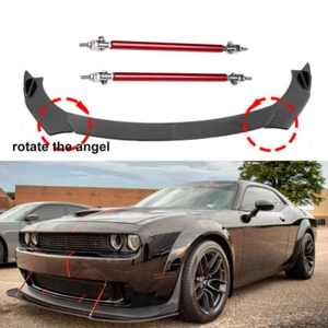 Kits de boby parachoques delantero divisor de alerón + puntales para Dodge Challenger - Imagen 1 de 12